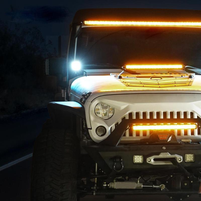 Double Row Philips LED Light Bar With Amber Back Light