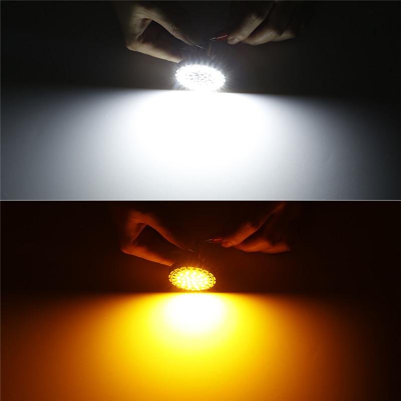 Amber LED Turn Signal Bulbs For Harley Davidson - 1157 Bulb Style, 48 LEDs, Running Light
