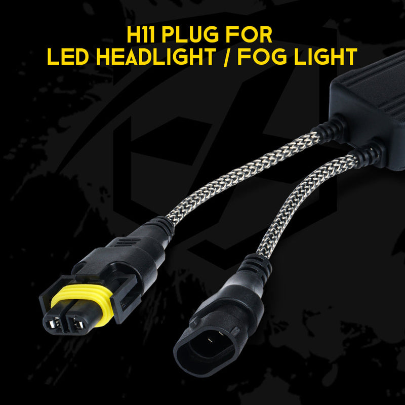 LED Headlight Canbus Anti-Flicker Resistor Decoder for H8 H9 H11 (1 Pair)