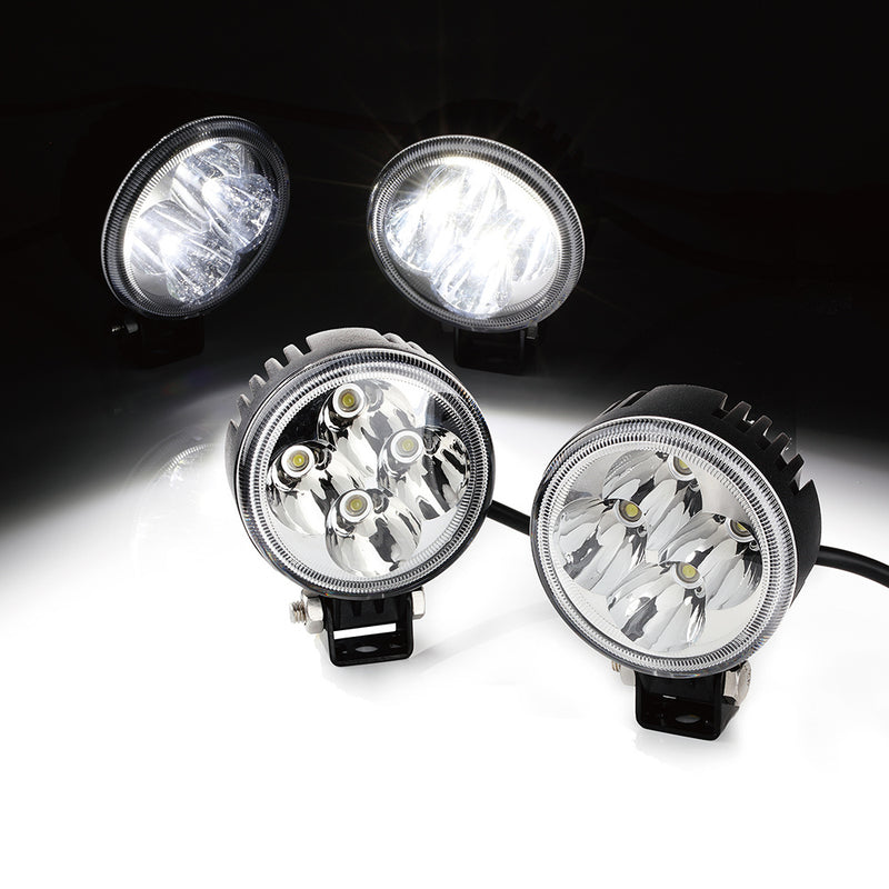 USA ONLY Set of 2 - 3" 12W Round High Power LED Spot Lights
