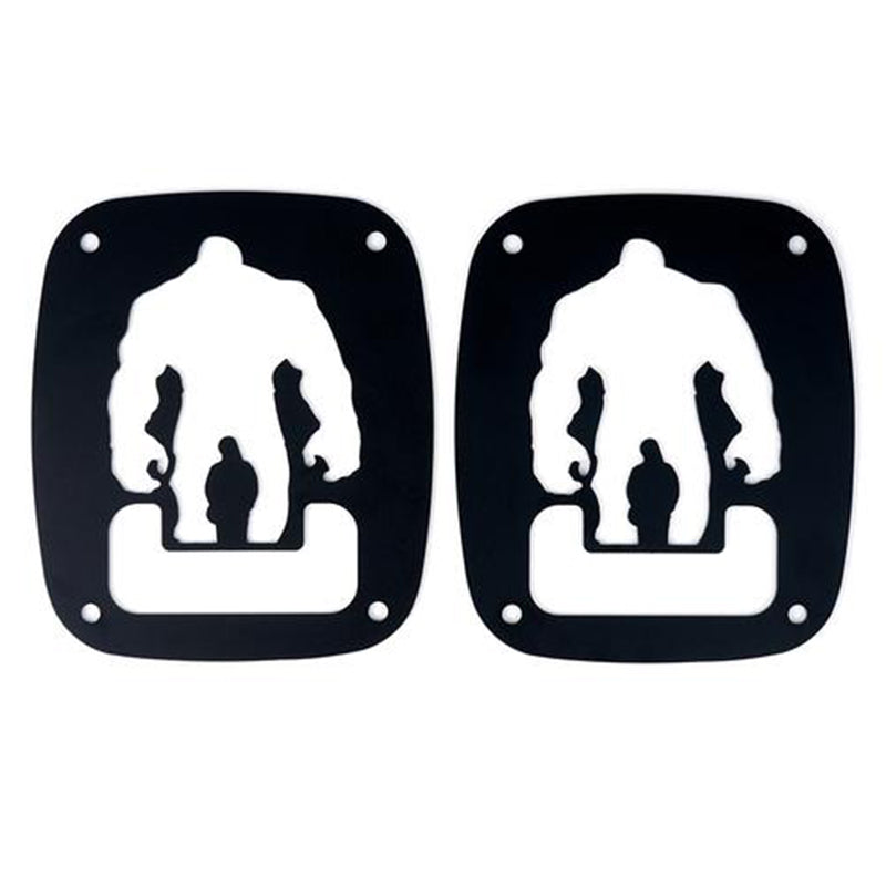 Lack Rear Taillight Cover with Hulk Design