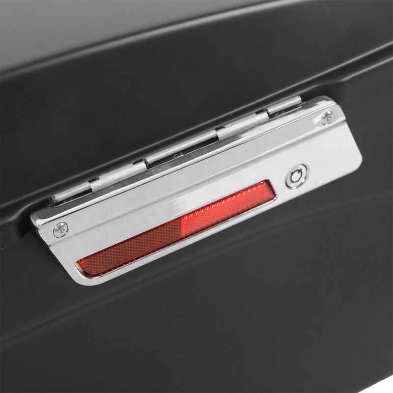 Matte Black Hard Motorcycle Saddlebags For Harley Softail Touring Road Street Glide 93-13