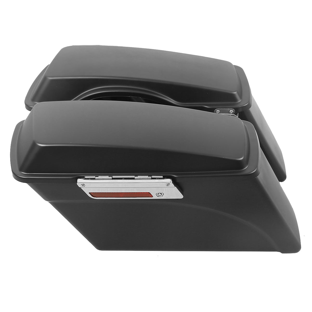 Matte Black Hard Motorcycle Saddlebags For Harley Softail Touring Road Street Glide 93-13