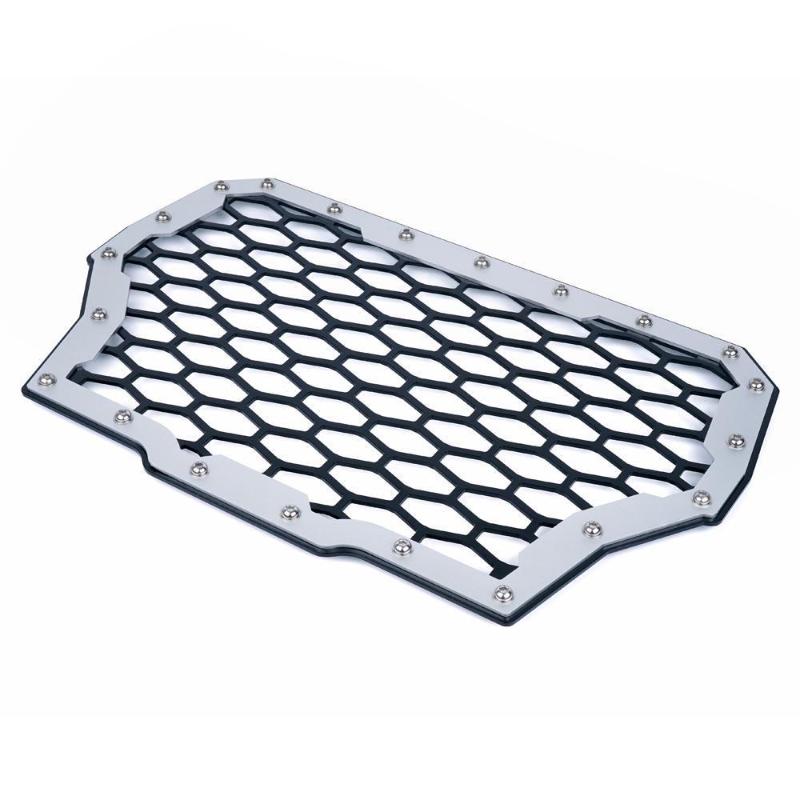 Silver Steel Mesh Grille For 2017 Polaris RZR Turbo Models