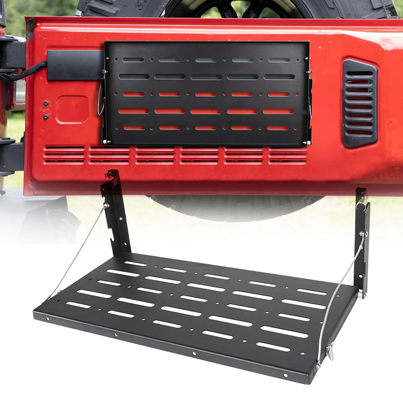 Multi-purpose Black Steel Tailgate Table For Jeep Wrangler JK 2007-2018