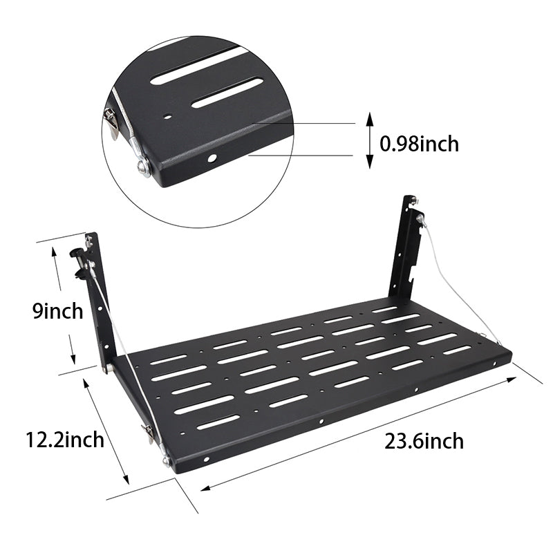 Multi-purpose Black Steel Tailgate Table For Jeep Wrangler JK 2007-2018