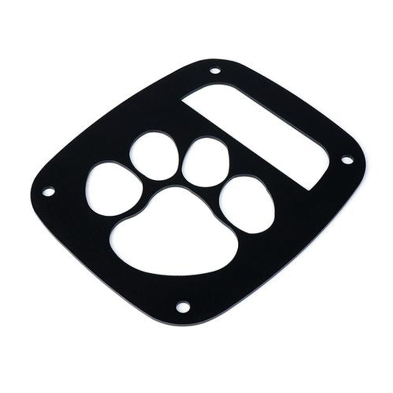 Paw Print Black Rear Taillight Cover for