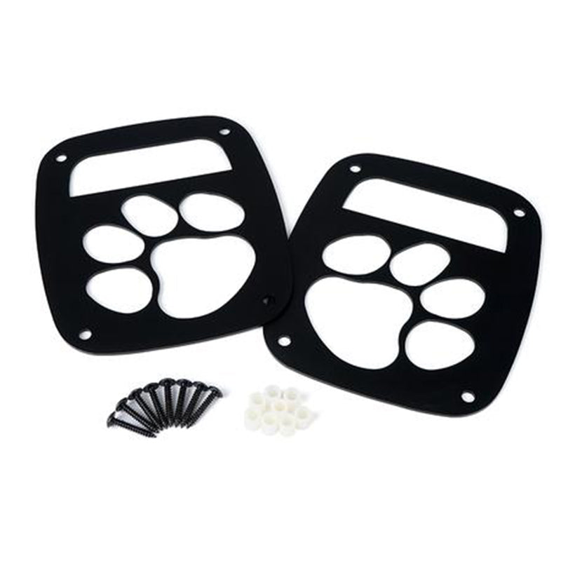 Paw Print Black Rear Taillight Cover for