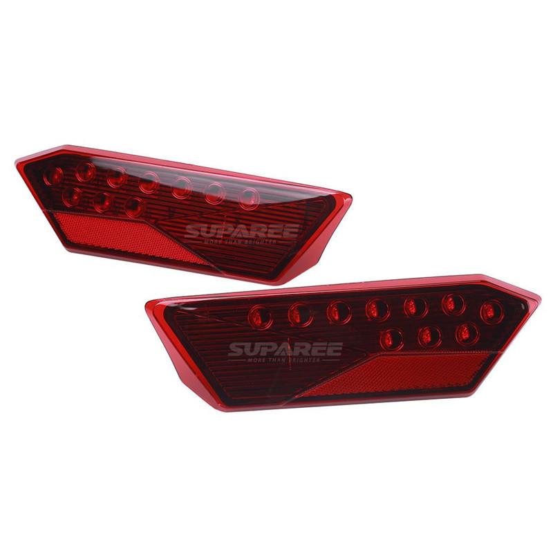 Polaris RZR-900 Smoked Red LED Tail Lights Rear Brake Lamp