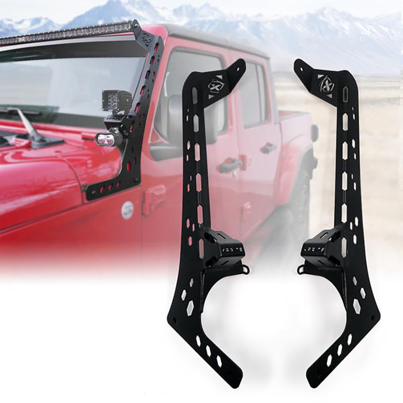 Prevail Series Mounting Brackets with Upper and Lower Light Mounts For 2018-Later Jeep Wrangler JL & Gladiator JT