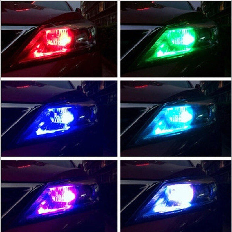 T10 6SMD 5050 RGB LED Car Interior Light Bulbs w/Remote Control