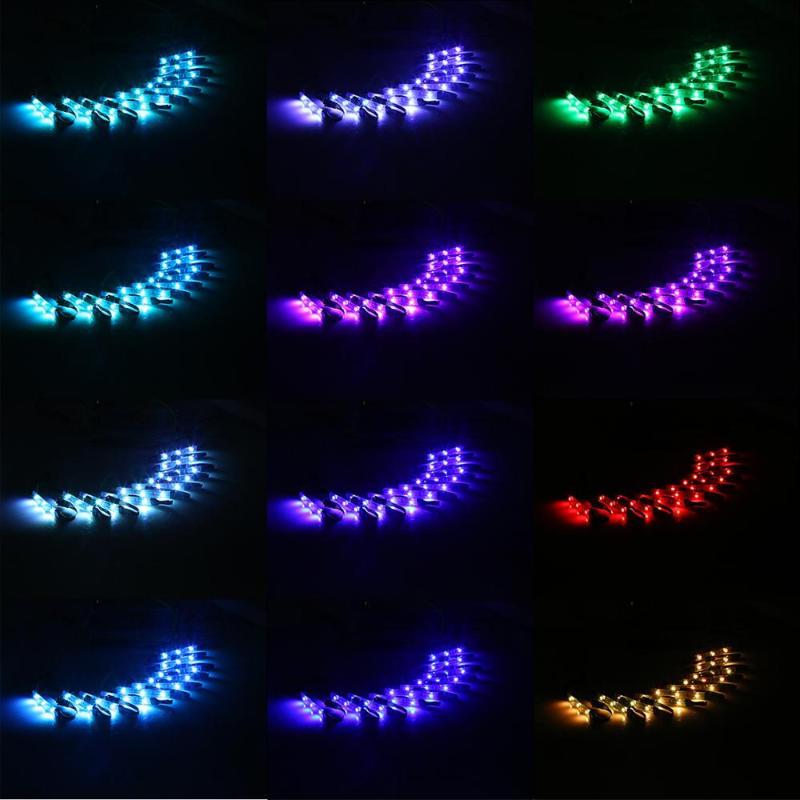 LED Factory Mart Motorcycle RGB Flexible Neon Light Strip Kit