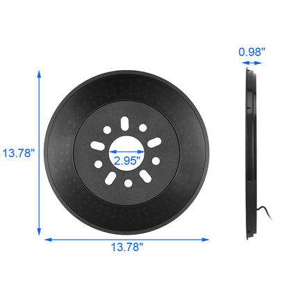 14" Dual Spare Tire RGB LED Brake Light for Jeep Wrangler 