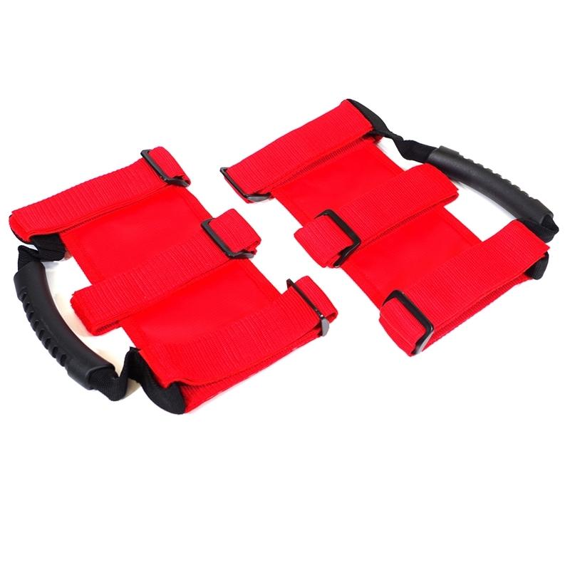 Red Front And Rear Roll Bar Grip Handle