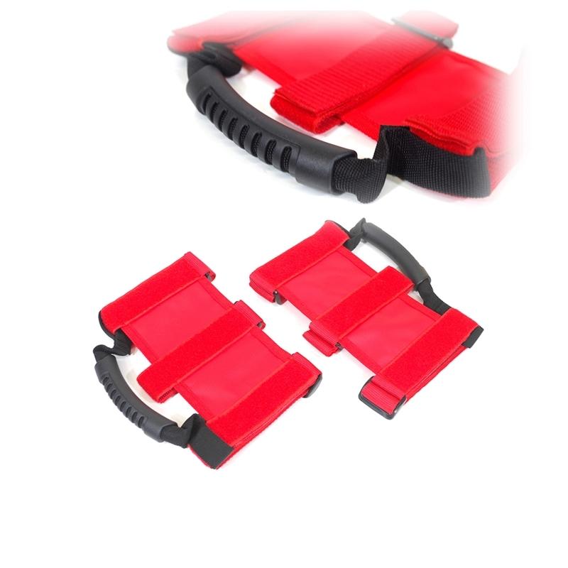 Red Front And Rear Roll Bar Grip Handle