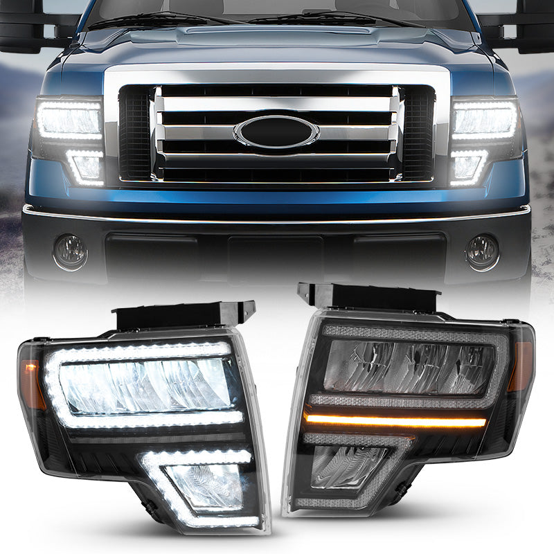 Reflective Bowl LED Headlights With DRL For Ford F150