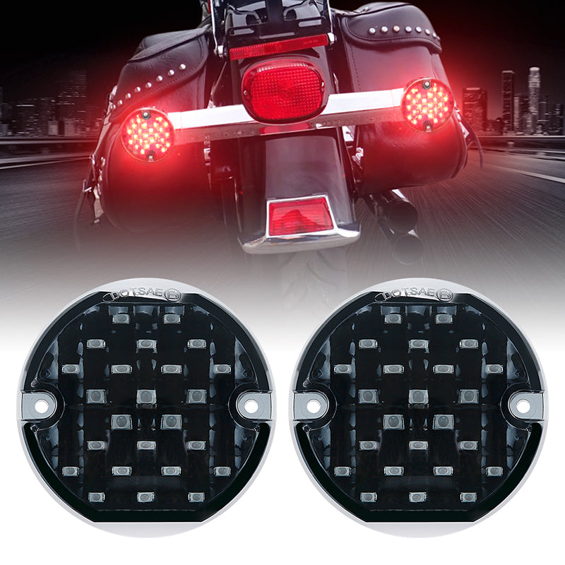 3-1/4" Rear Red Emark DOT LED Turn Signal Indicators For Motorcycle
