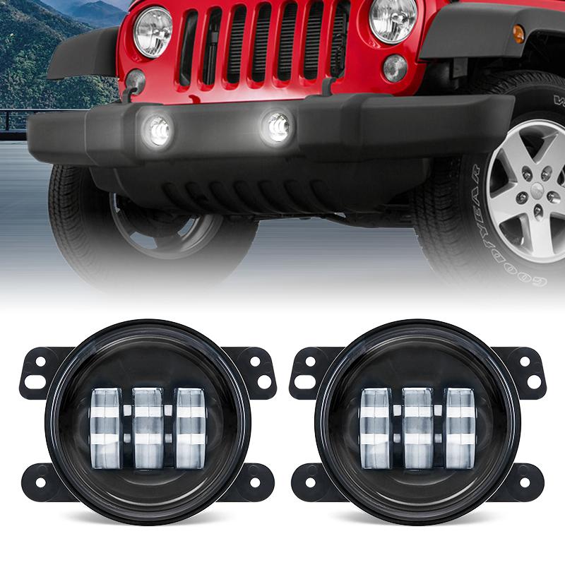 7" 75W Headlights & 4" 30W Fog Lights Combo for Jeep Wrangler JK