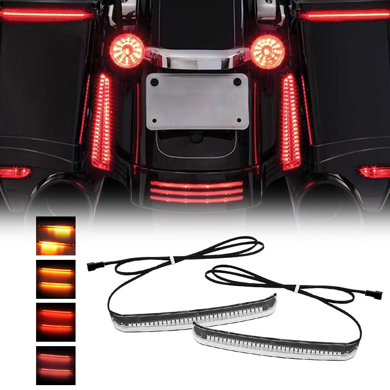 Small Rider Bag Led Saddle Bag LED Tail Lights With Sequential Amber Turn Signal Lights Fo