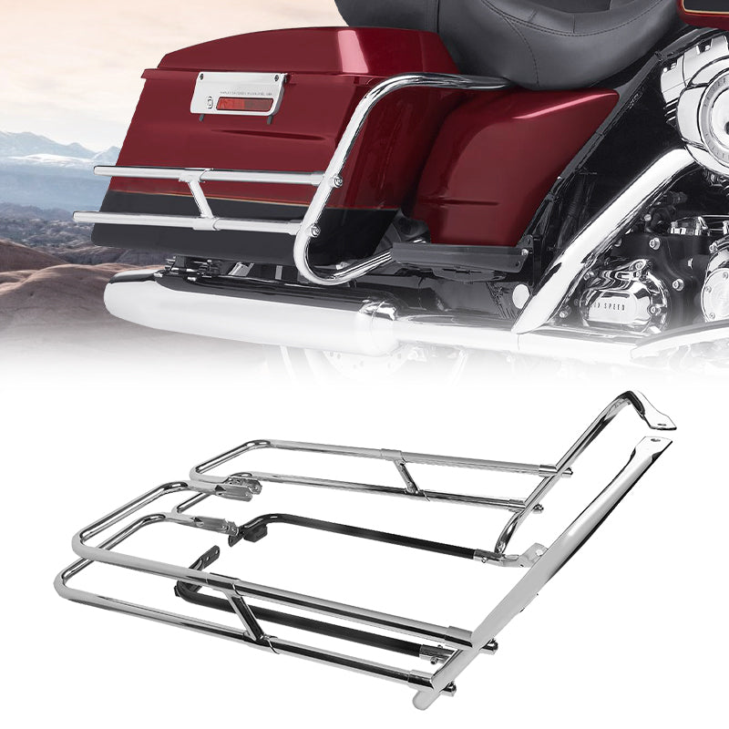 Saddlebag-Guard-Rail-Mount-For-Harley-Touring-Road-King-Electra-Street-Glide-97-08