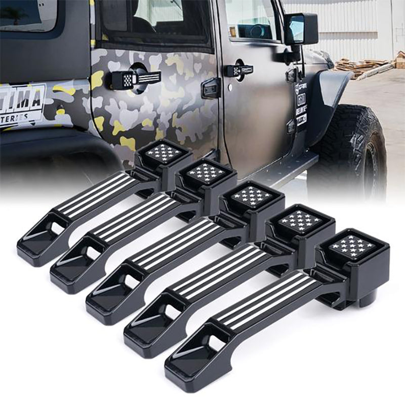 Freedom Series Heavy Duty Aluminum Door Handle Set for 07-18 Jeep Wrangler JK