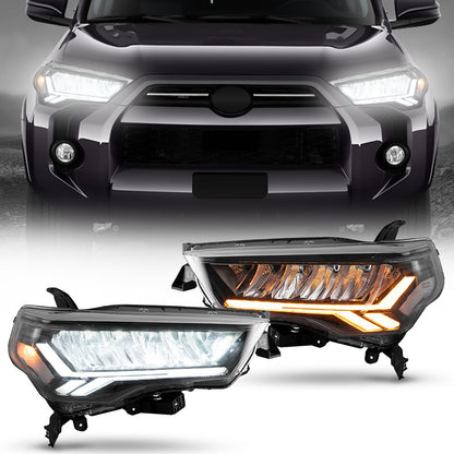 Shark Teeth Style LED Headlight With Dynamic DRL For 2014-2020 Toyota 4Runner