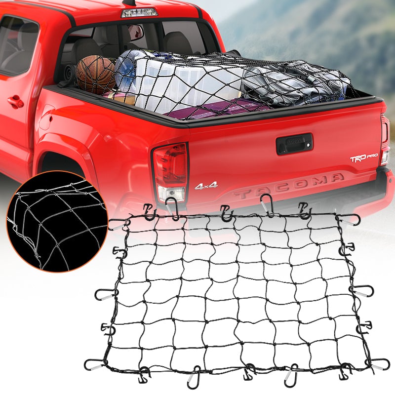 Short 5FT Bed Noctilucent Cargo Net For Toyota Tacoma