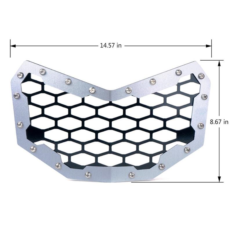 Silver Steel Mesh Grille For 2017 Can Am Maverick X3