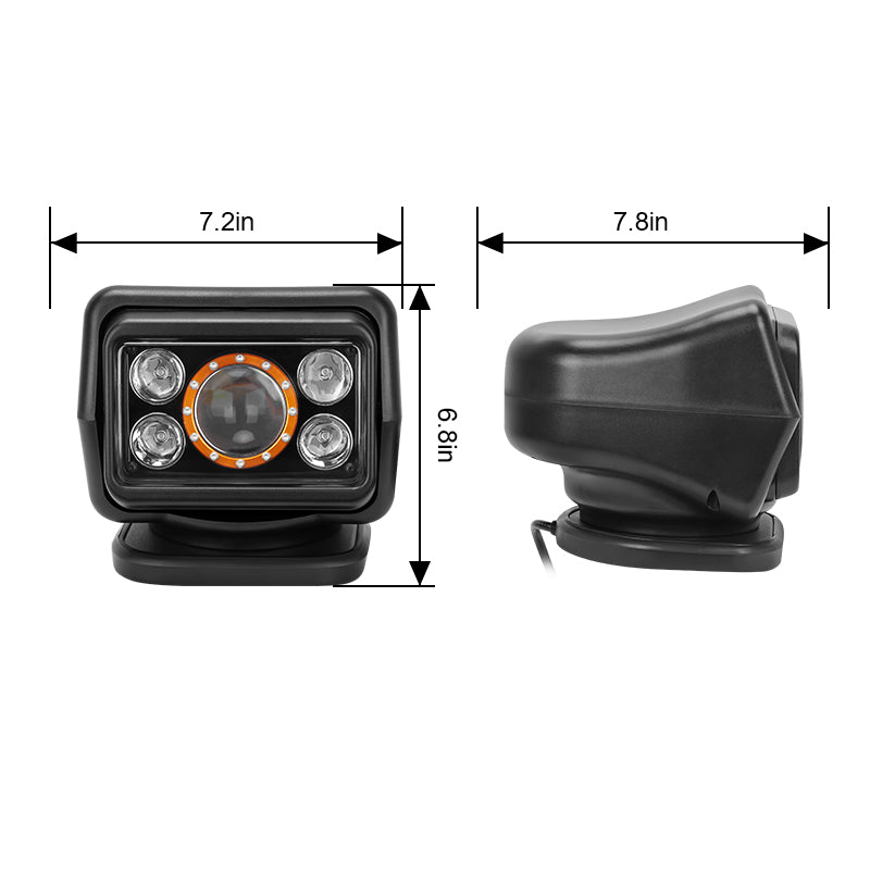 Ultra Power 60W 360º LED Search Light with Center Laser Spot Remote Controlled for Off-Road