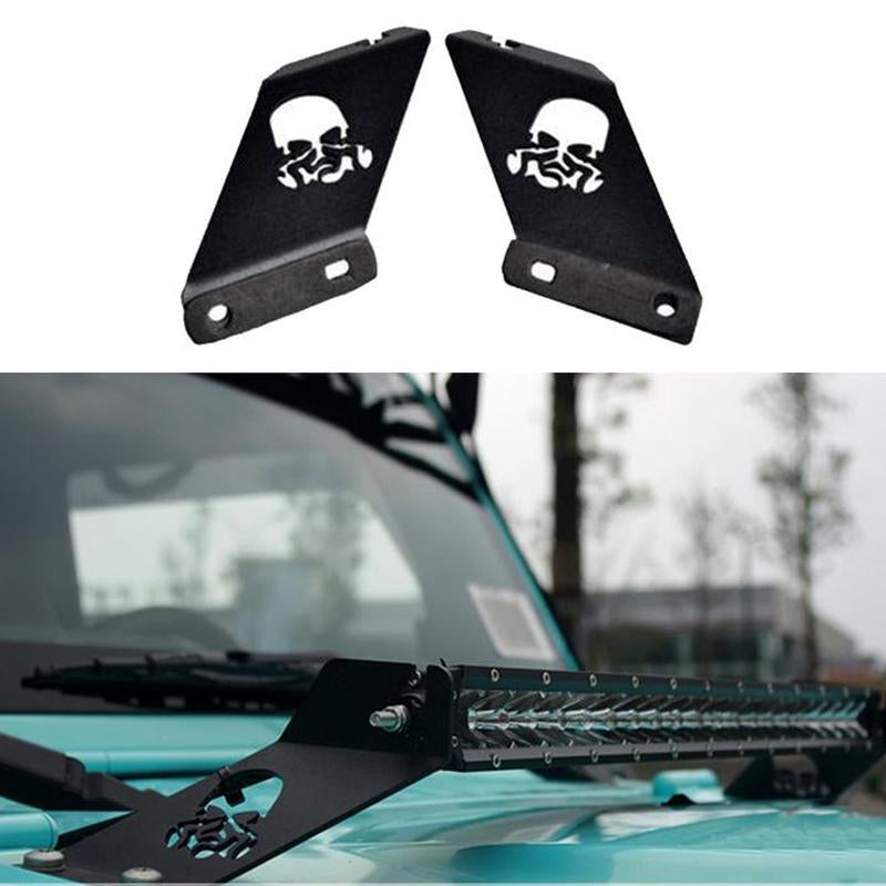 Skull Mounting Brackets For 20 inch Light Bar For Jeeps