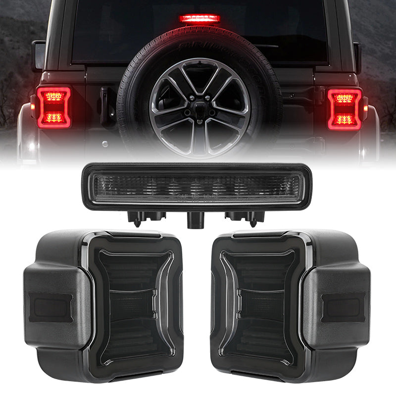JL Mega Bundle - 9 Inch LED RGB Halo Headlights, RGB Fogs, Tail Lights, Brake Lights For Jeep Wrangler JL