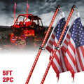 Raven Series 5ft LED Smoked Whip Light with U.S. Flag