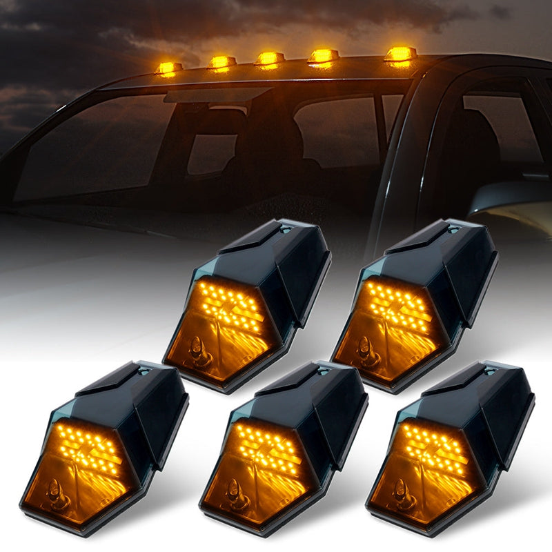 Jewel Series Smoked LED Roof Top Cab Clearance Light Kit - Set of 5