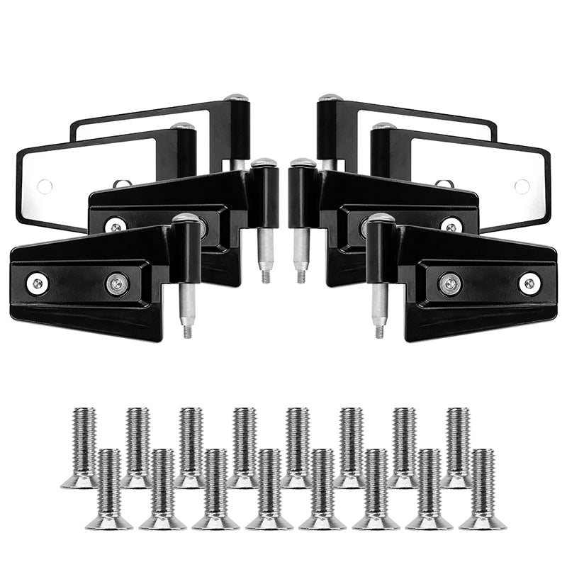Steel Door Hinges Kit Compatible with Jeep Wrangler JK