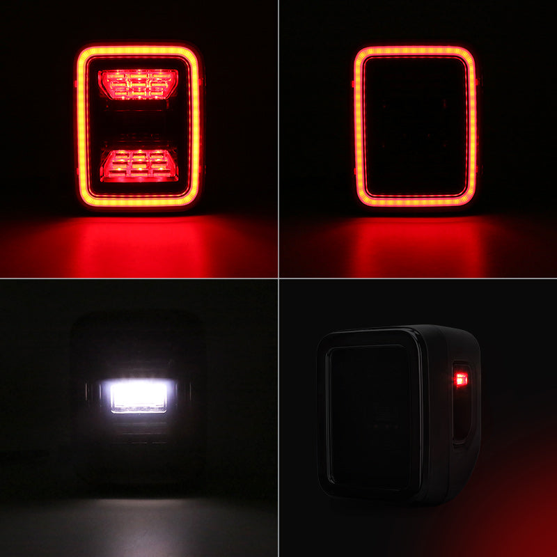 Newest Multi-Function Smoked LED Tail Lights For Jeep Wrangler JT 2020-2021