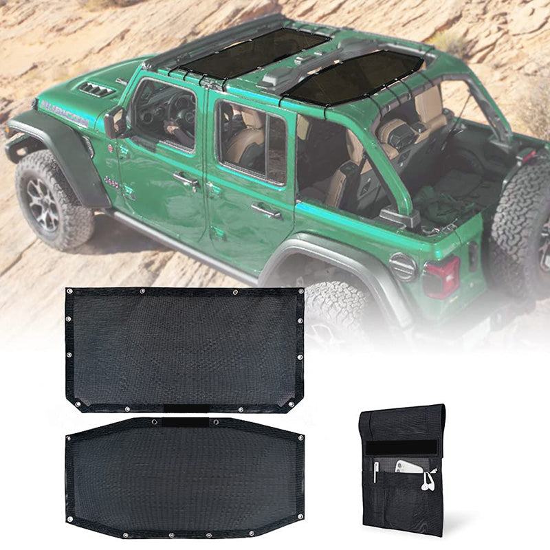 Top Mesh Sun Shade for 2018+ Jeep Wrangler JLU 4 Door