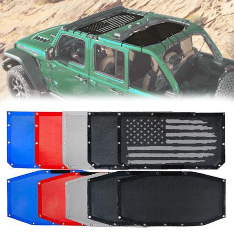 Top Mesh Sun Shade for 2018+ Jeep Wrangler JLU 4 Door