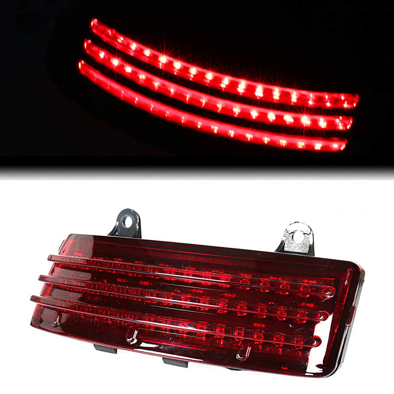 Tri-Bar LED Rear Fender Tip Tail Light For 2014-2019 Harley Touring Models