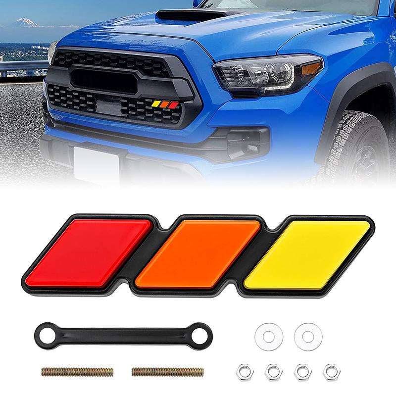 Tri-color Front Grill Badge Emblem for Toyota Tacoma