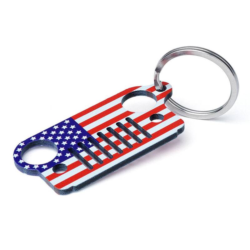 U.S. Flag Jeep Wrangler JK Keychain
