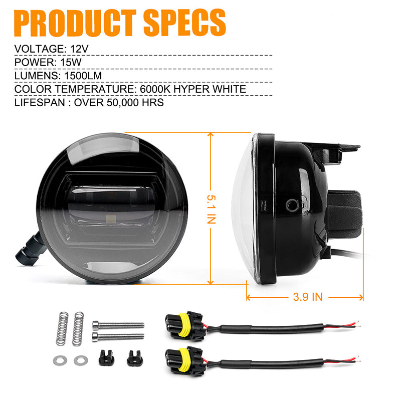 LED Fog Lights for 2005-2011 Toyota Tacoma