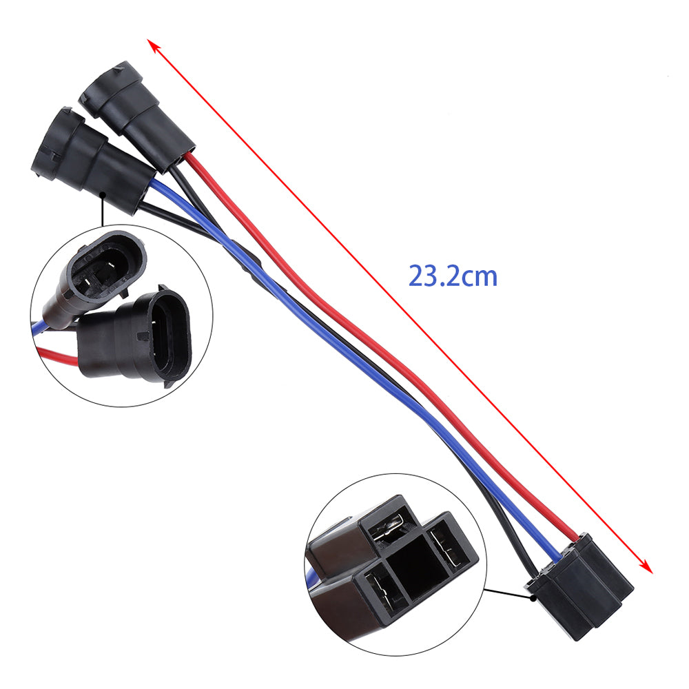 H4 to H9/H11 Wire Harness Adapter for Dual Beam Headlights