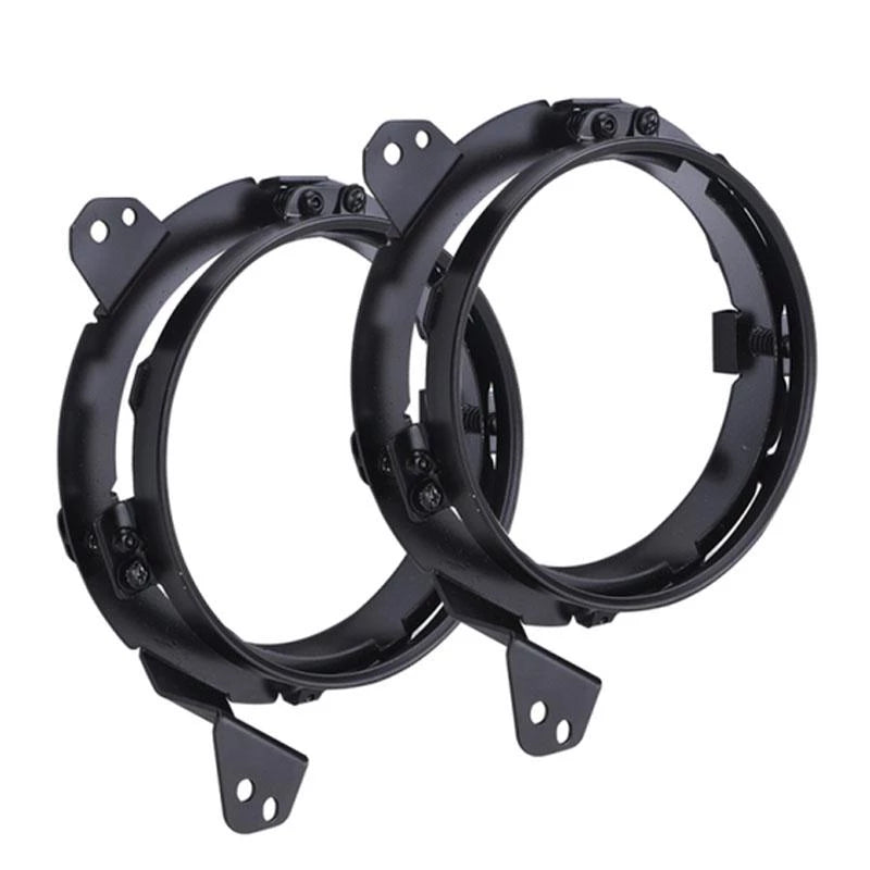 Brightest 120W LED Halo Headlight & 9'' Headlight Bracket Ring & 4" LED Fog Light For 2018+ Jeep Wrangler JL And Jeep Gladiator JT