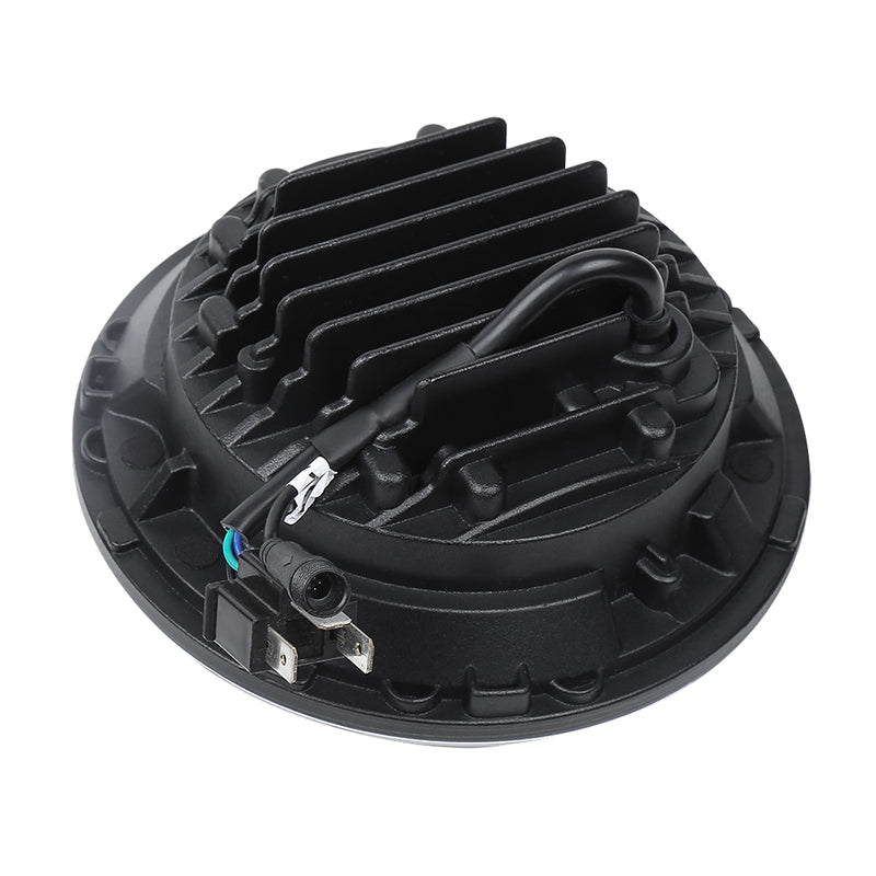 7inch RGB LED Headlights + 4inch LED Fog Light RGB Halos for Jeep Wrangler - LED Factory Mart