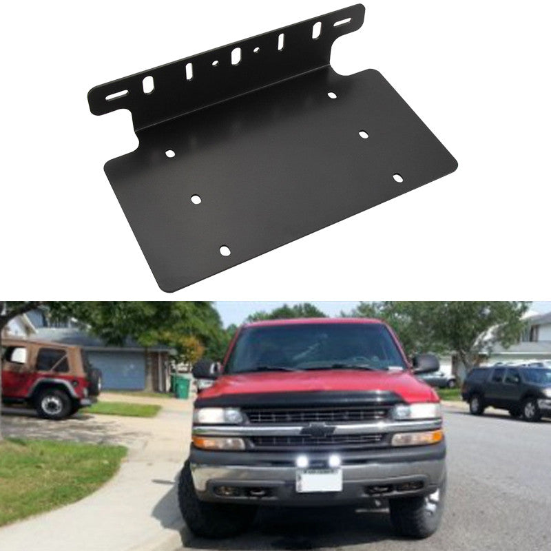US Edition Black License Plate Frames Mounting Bracket For Jeep Pick-up Truck - LED Factory Mart