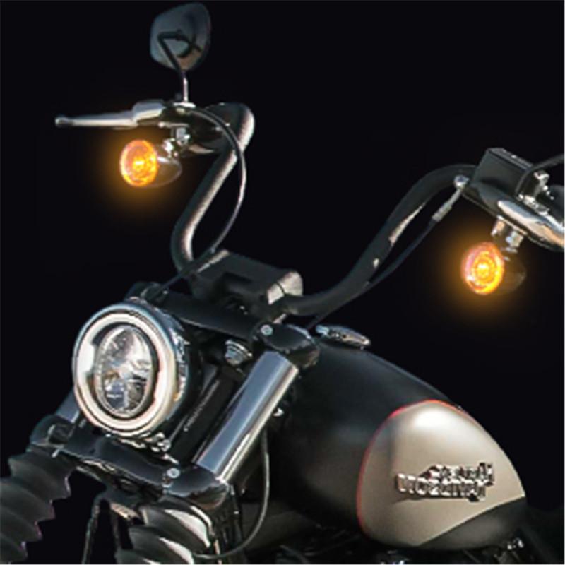 thumbnail image 2 of OUMURS Dual Bullet LED Turn Signal Lights 1157 - Amber/White Insert Bulbs For Harley 2 of 6