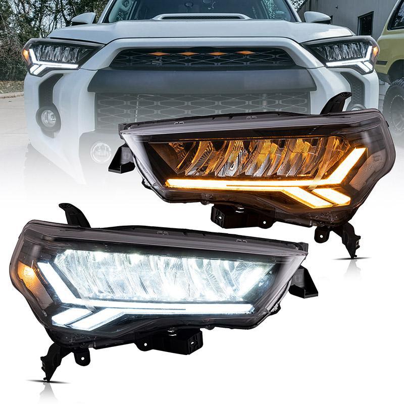 Shark Teeth Style LED Headlight With Dynamic DRL For 2014-2020 Toyota 4Runner