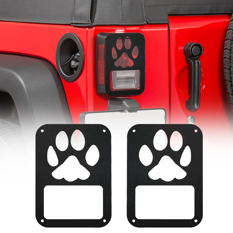 Claw Black Rear Taillight Cover for 2007+ Jeep Wrangler JK & JK Unlimited