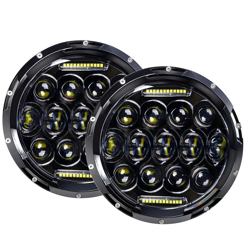 7" LED Halo Headlights + Tail Lights + Fog Lights + Turn Signals Combo For Jeep Wrangler JK 2007-2018 – Black Housing, IP68