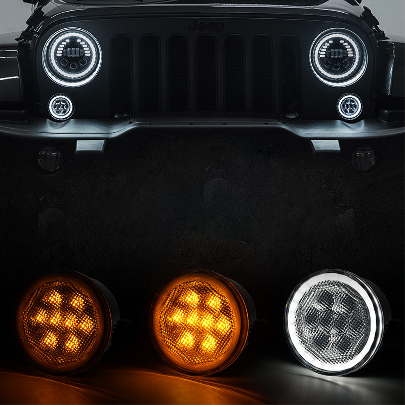 Smoke/Clear LED Turn Signal Light for Jeep Wrangler